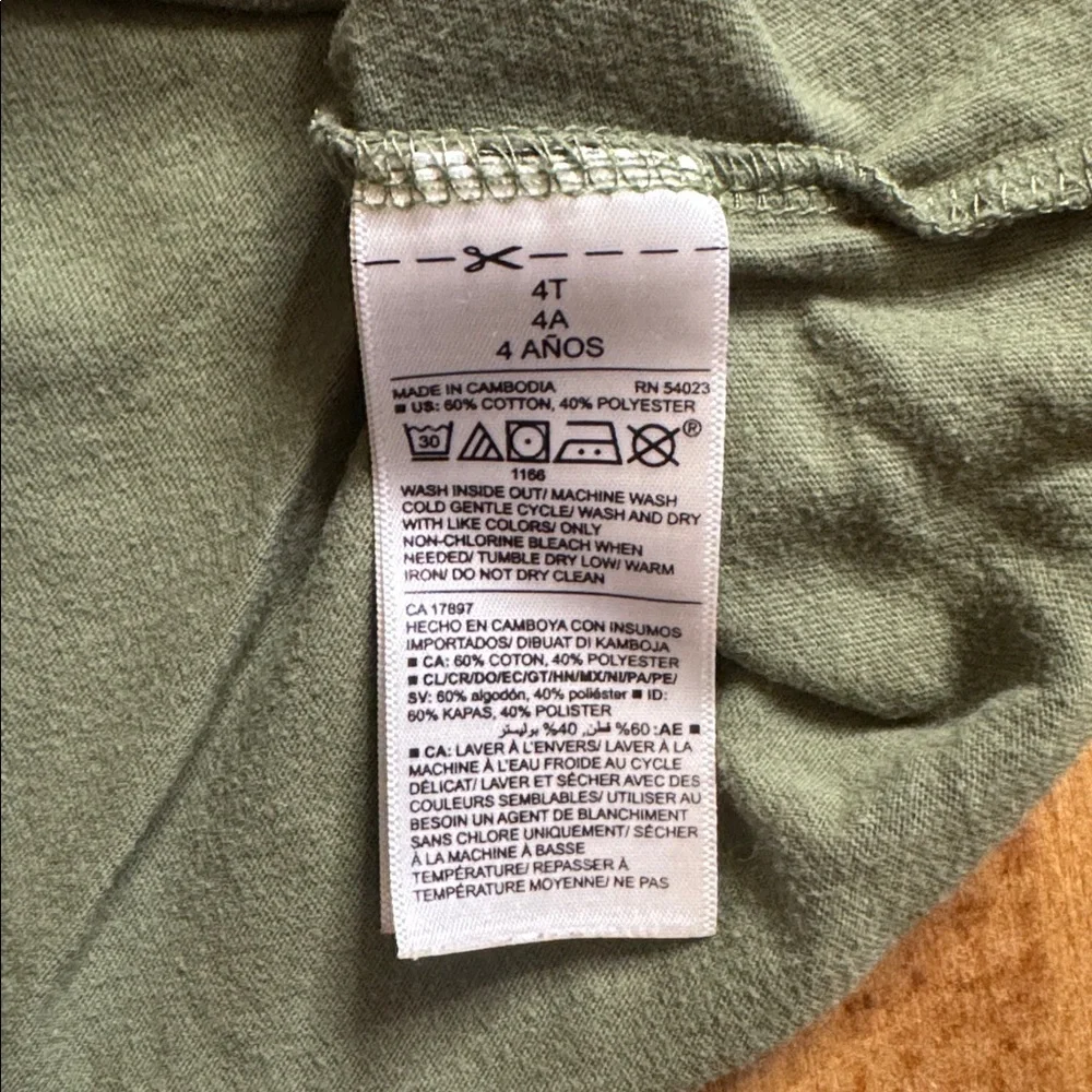 Old Navy long sleeve dress 4T army green cotton